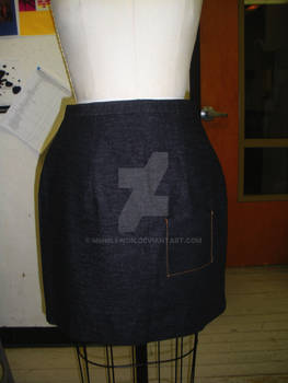 Denim Skirt: Front