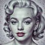 a 1960s pop art style portrait of Marylin Monroe, 