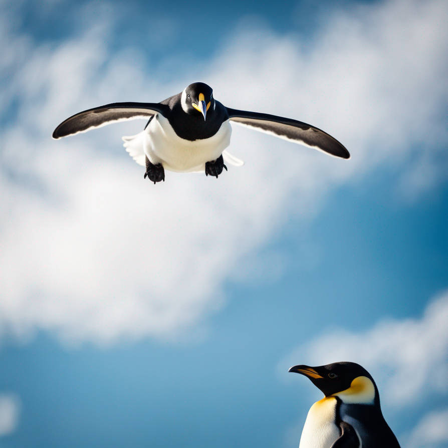 Explodingt Penguin Flying Penguins can fly by Amerigoji on DeviantArt