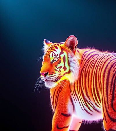 Rgb Tiger Rainbow glowing Tiger (3) by Amerigoji on DeviantArt