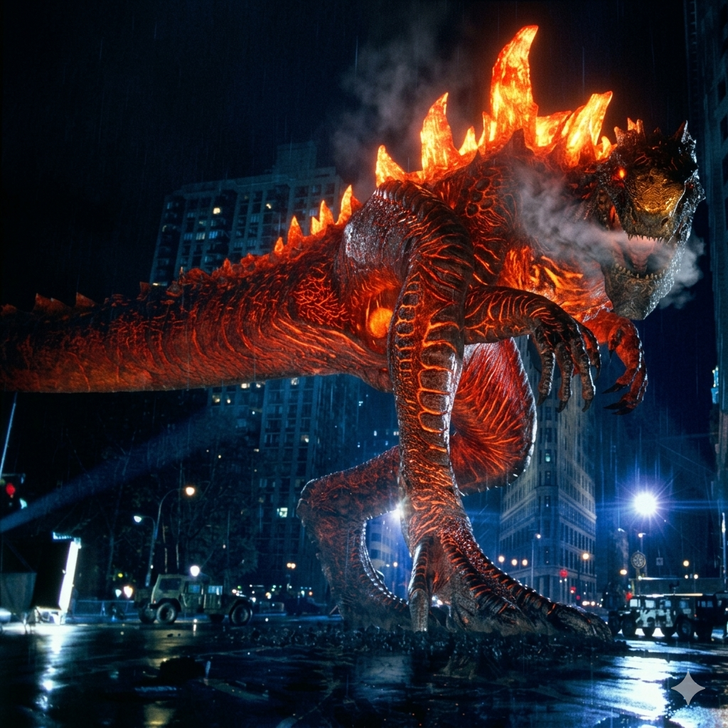 Godzilla Fire Form Burning Godzilla by Amerigoji on DeviantArt