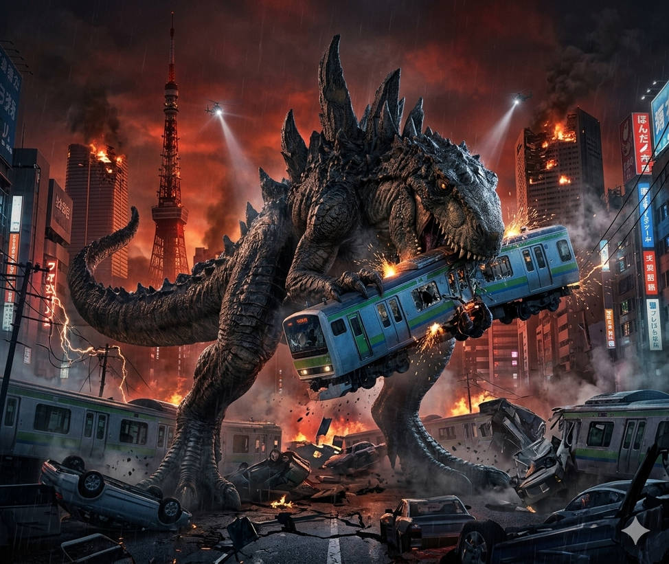 Godzilla Rampage Tokyo Godzilla Destroying Tokyo by Amerigoji on DeviantArt