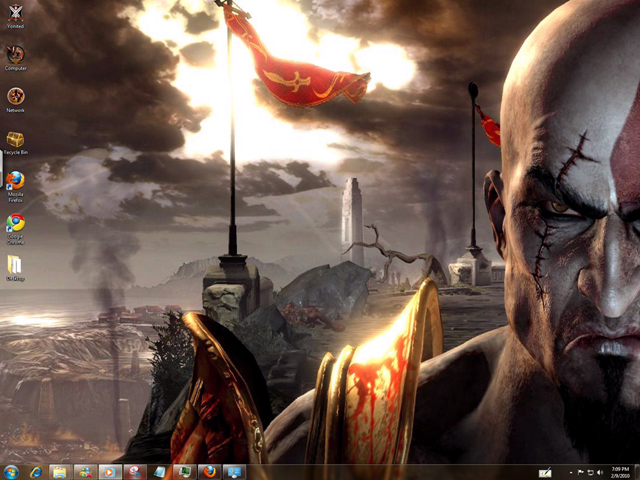 God Of War 3 Windows 7 Theme