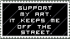 Support my art stamp