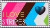 I love Stripes stamp