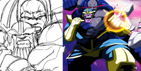 Darkseid vs Thanos + Sketch sample