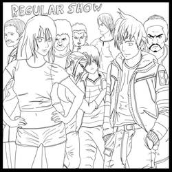 Regular Show uncolored