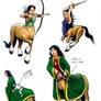 More Centaur Character Designs