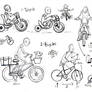Draw People on Bicycles and Tricycles