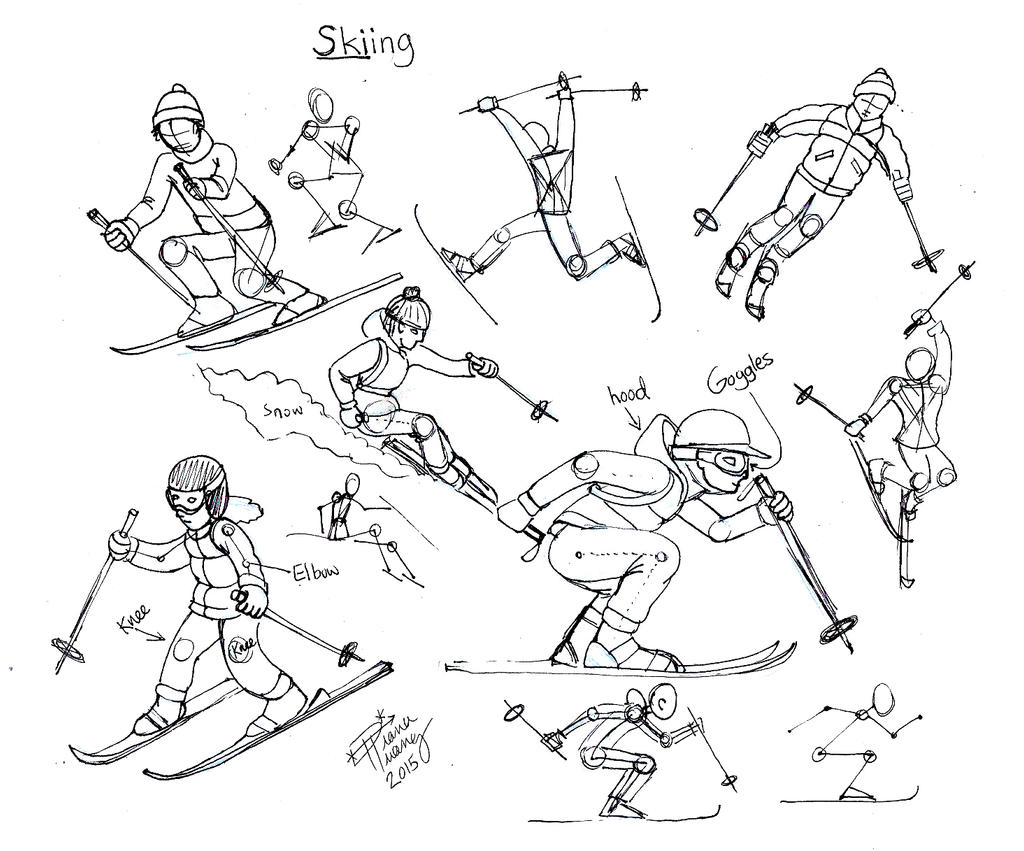 Draw Skiing by Diana-Huang on DeviantArt