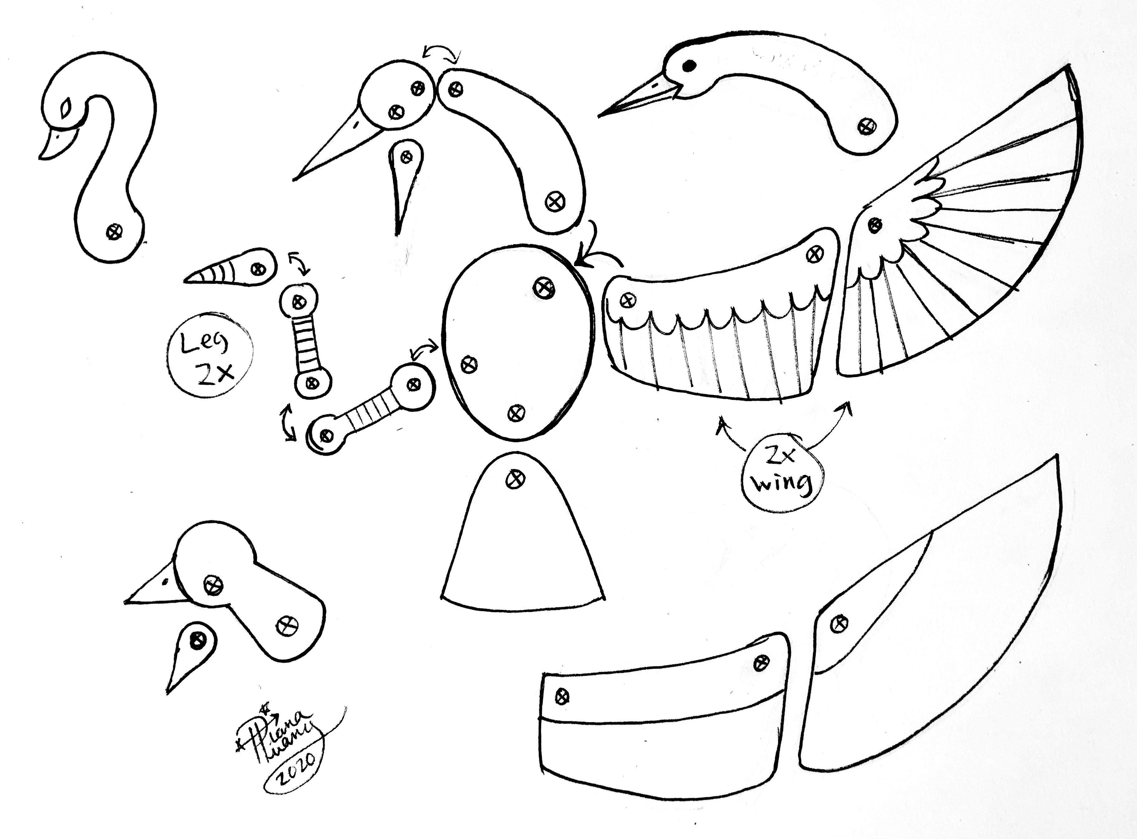 Make Paper Puppet Bird level 2 by Diana-Huang on DeviantArt
