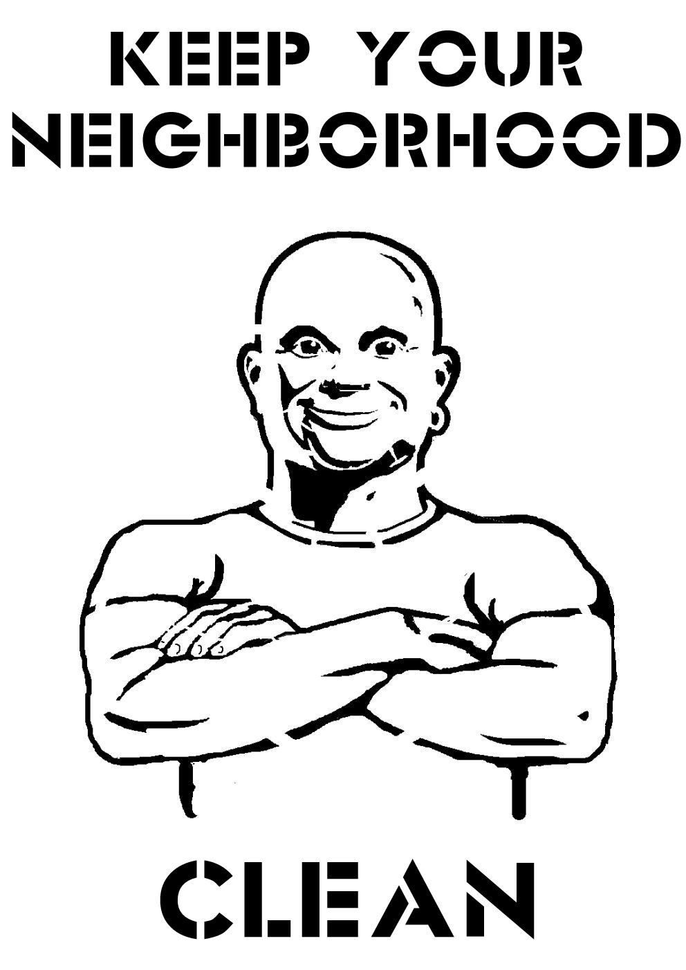 Mr Clean stencil by conemrad1984 on DeviantArt