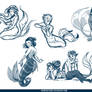 Mermaids Doodles