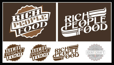Rich People Food band logos concept