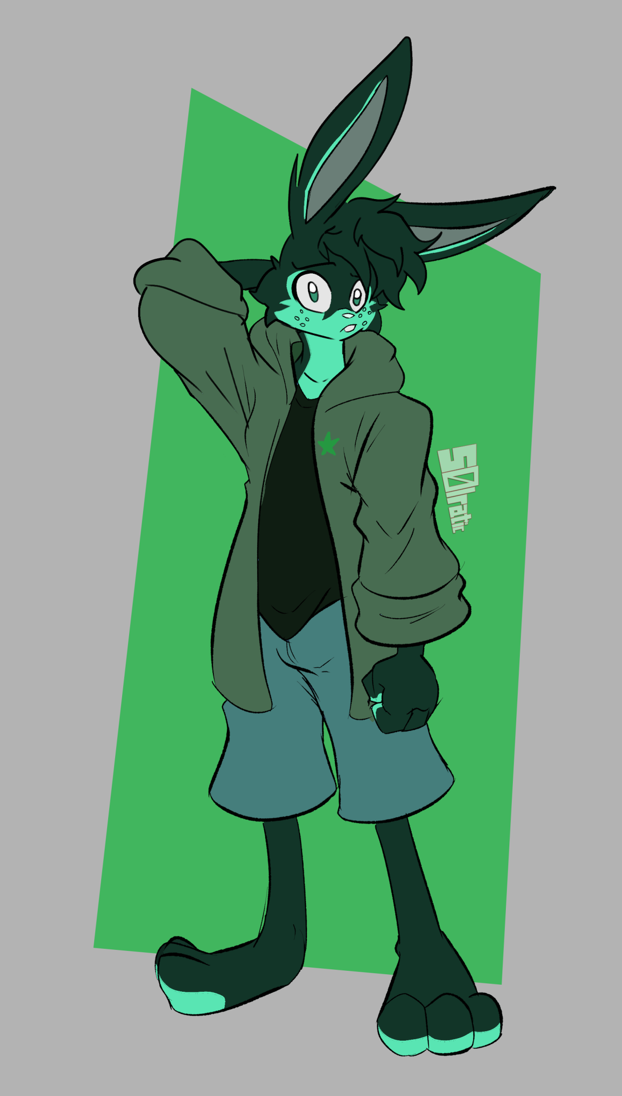 Blue Paper Rabbit Guy Rabbit guy concept by Solratic on DeviantArt
