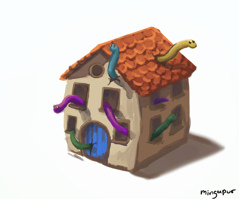 Random House Worm House with worms Practice 18 05 09 by mingapur on DeviantArt