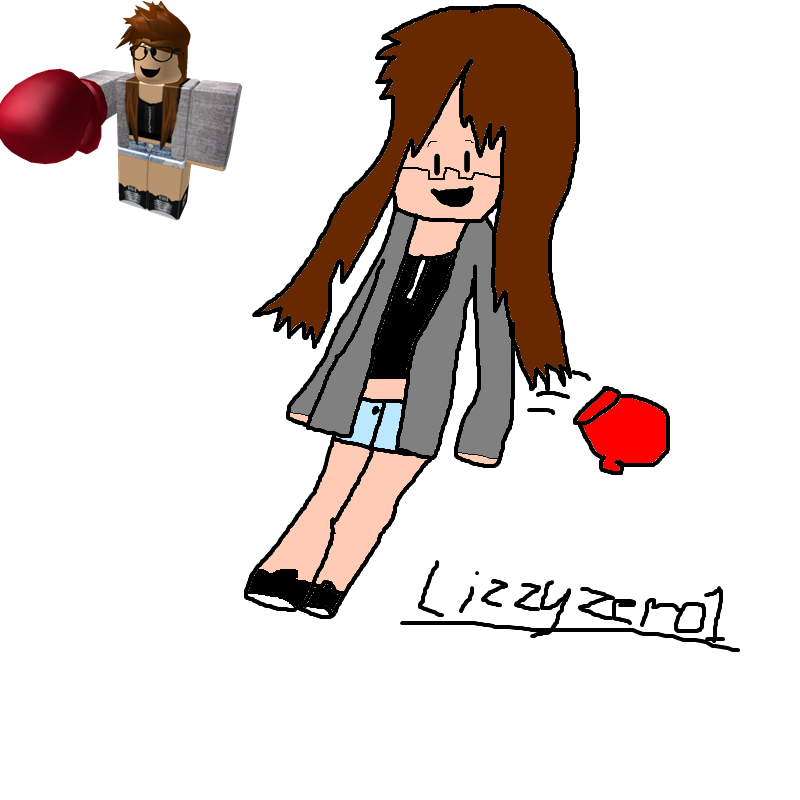 Roblox Drawing Lizzyzero1 By Eleatheartist On Deviantart - how to draw roblox character boxing