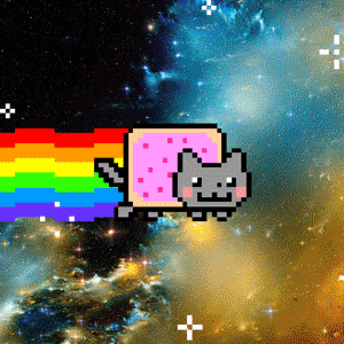 nyan cat space background