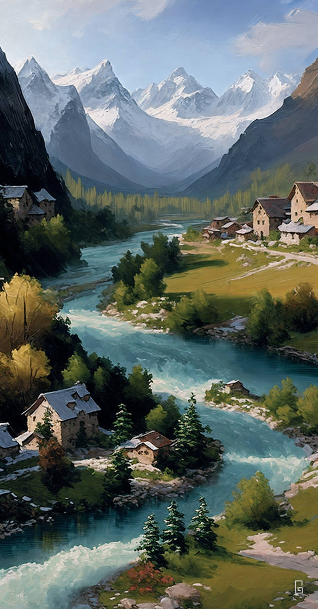 Riverside villages by Gambz1 on DeviantArt