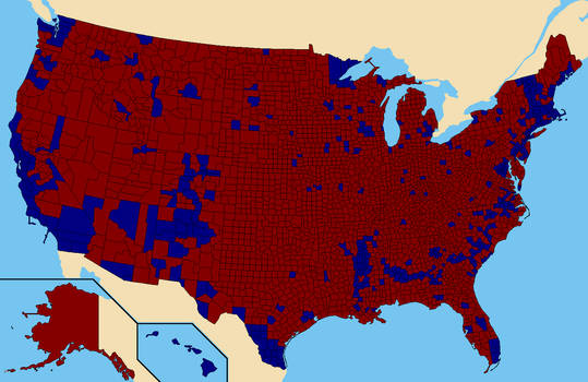 2016 Presidental United States election by county