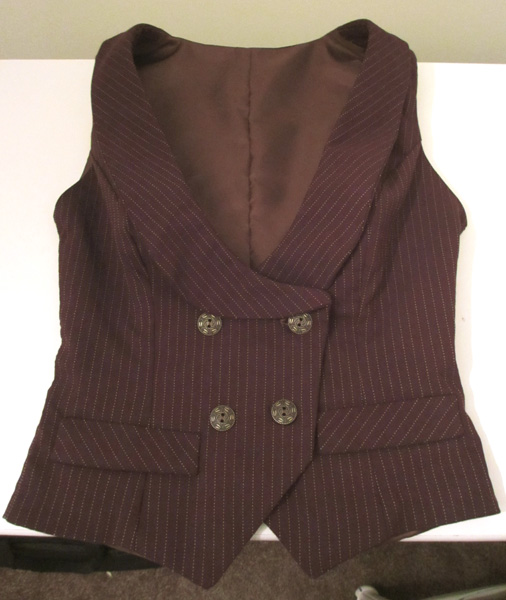 Brown Pinstripe Vest