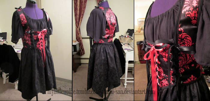 Pink and Black Faire Garb