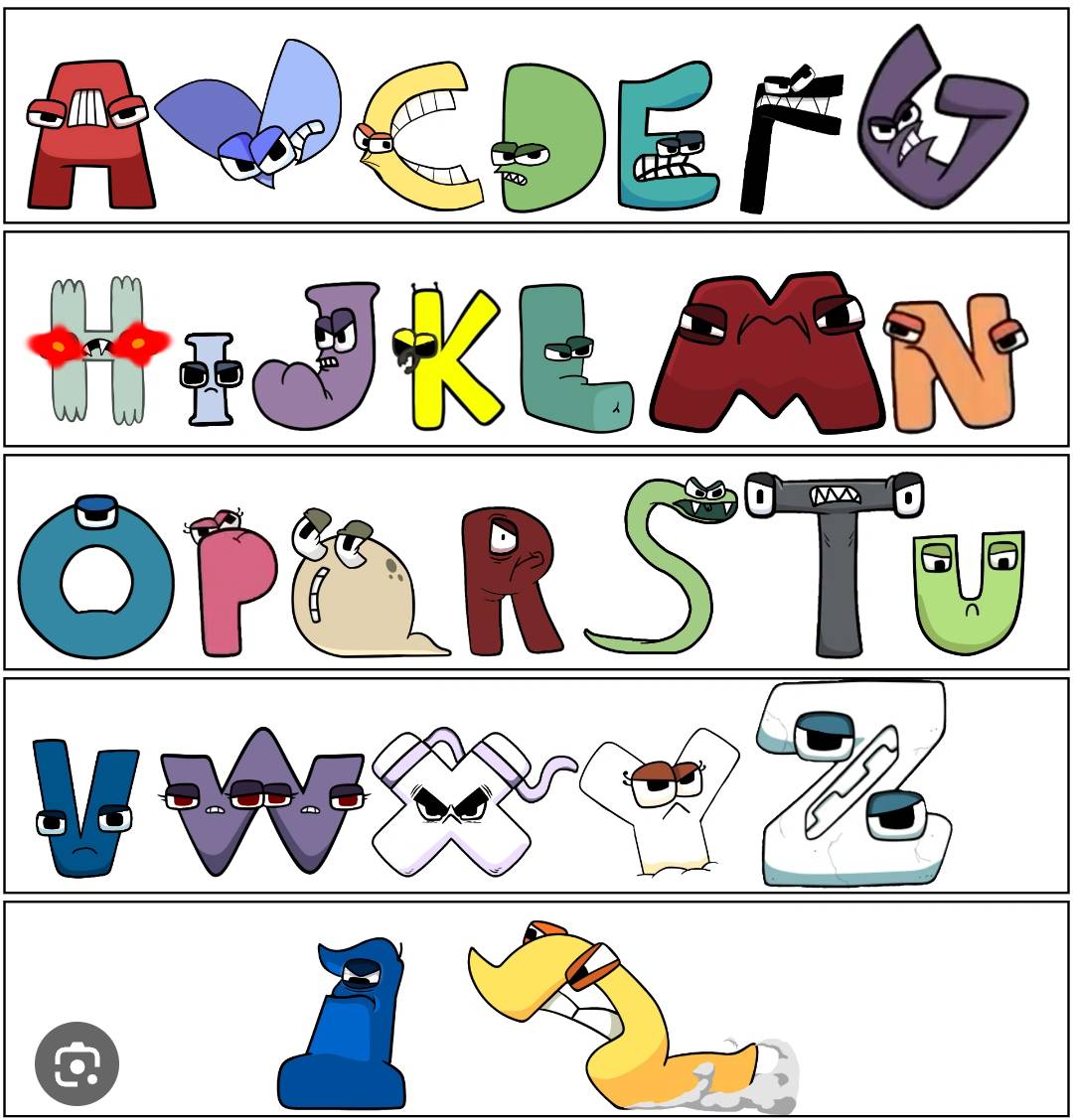 Alphabet Lore But They Are Pretty and Angry 