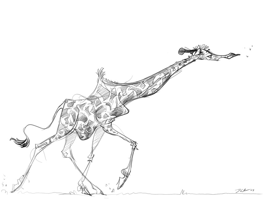 Giraffe Sketch by davidsdoodles on DeviantArt