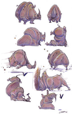 Rhino character sketches