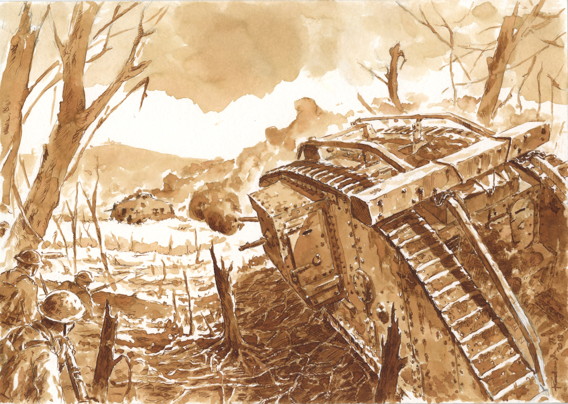 Villers-Bretonneux, 24 April 1918 by Radomski