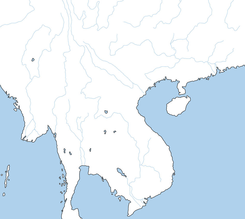 Blank Map Of Asia With Rivers