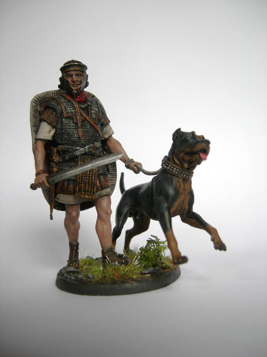 Roman soldier with war dog 1