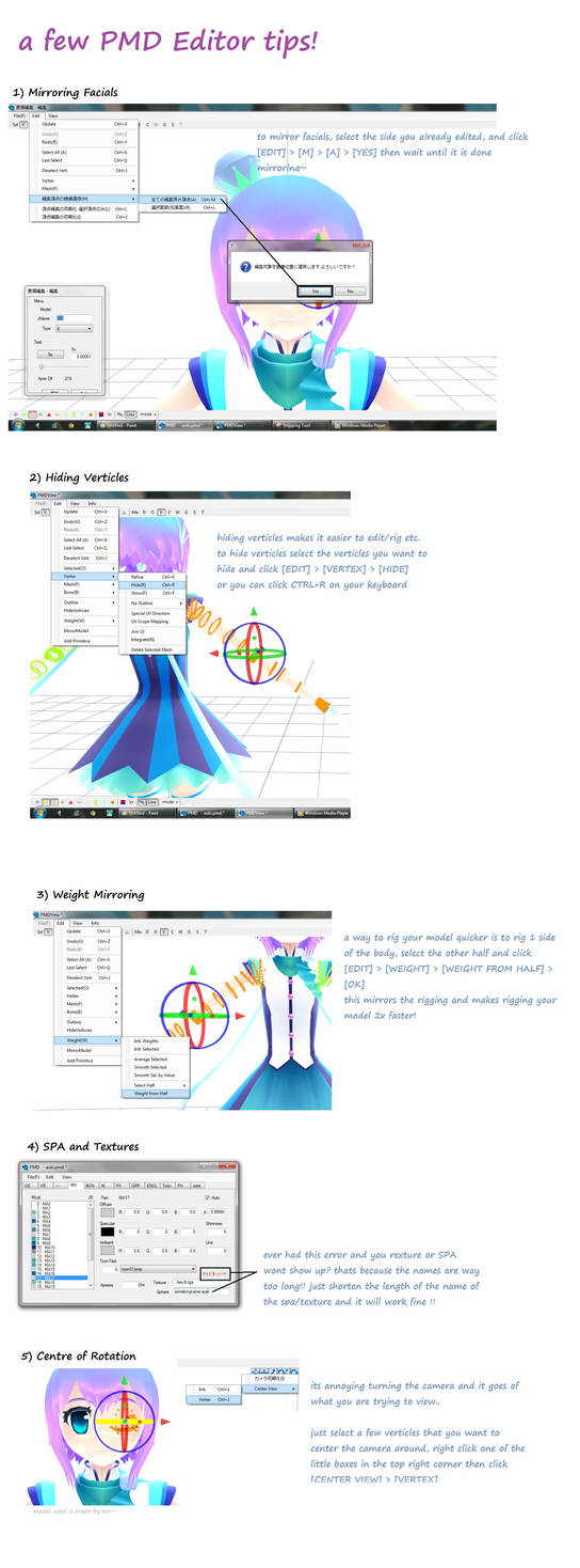 A Few PMD Editor Tips! by MMD-MCL on DeviantArt