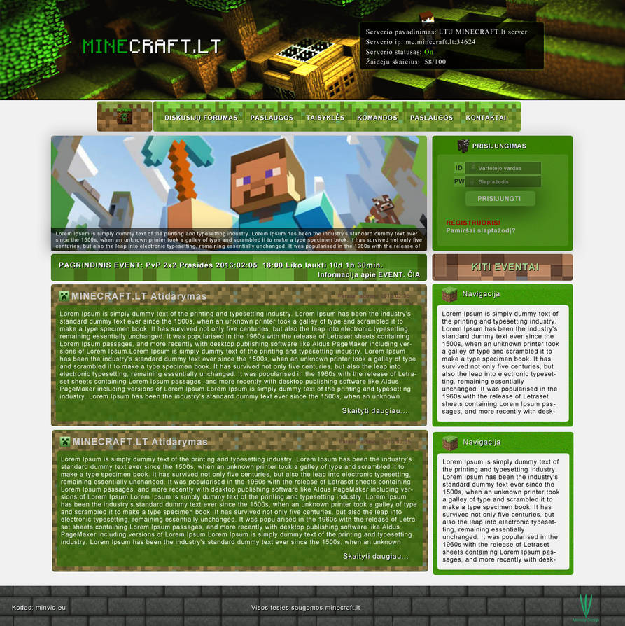 Desyncing Minecraft Minecraft DESIGN by myndememory on DeviantArt