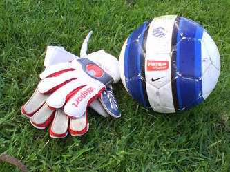 gloves and ball