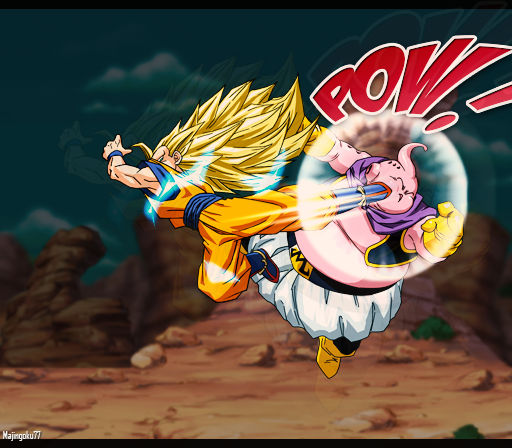 Goku Super Sayajin 3 vs Majinbuu Parte 2 #majinbuu #dragonballgt