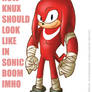 How Knuckles should look like in Sonic Boom