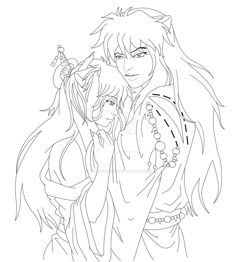 Inuyasha and Jane :lineart: