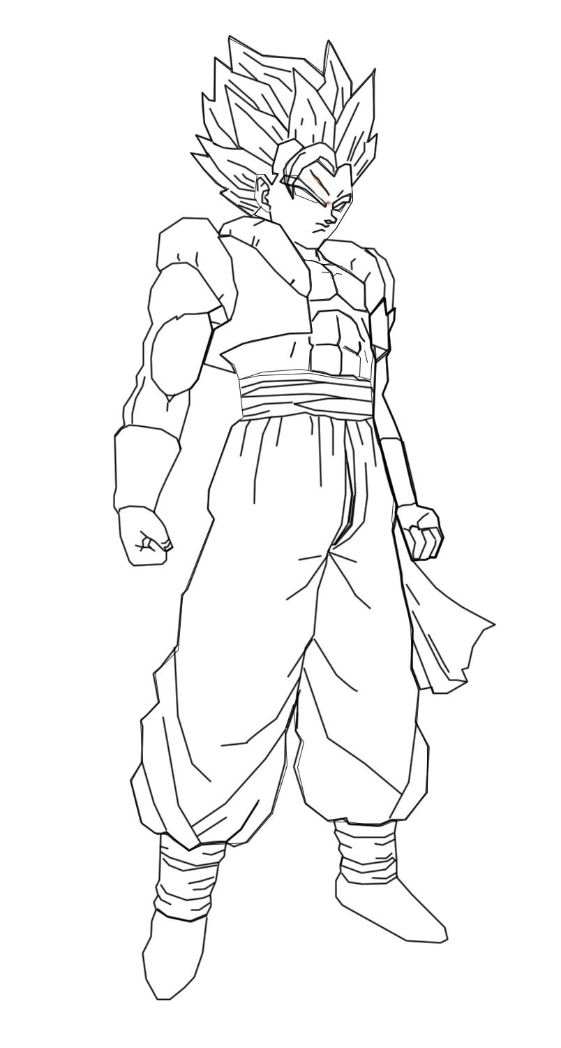 Lineart - Gogeta SSJ4 by el-maky-z on DeviantArt