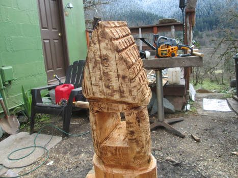 First chainsaw carving