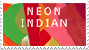 neon indian stamp