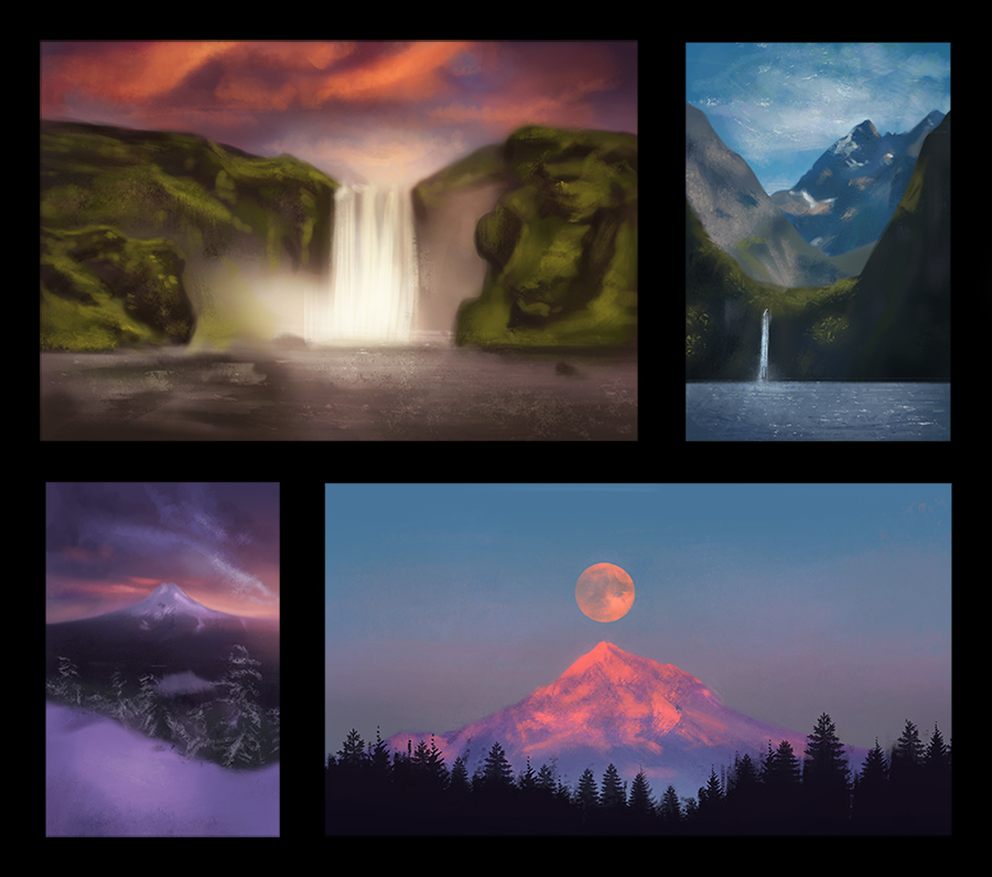 Landscape Thumbnail Studies 1 Day #127