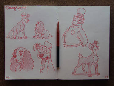 Animation Sketches - Lady and the Tramp