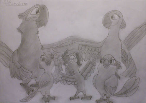 The Spix's Macaw Family