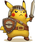 Pikachu Knight by Ry-Spirit