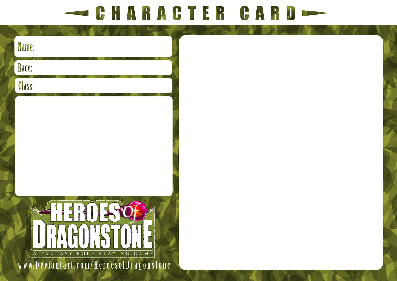 Character Card Template Nature By Ry Spirit On Deviantart