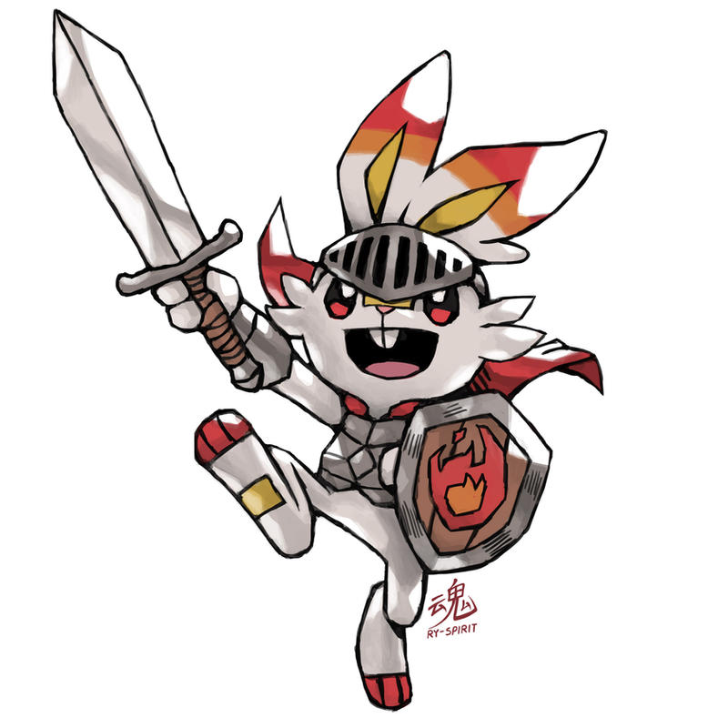 Scorbunny Knight by Ry-Spirit
