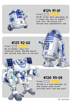 #124 R1-D1 - #125 R2-D2 - #126 R3-D3