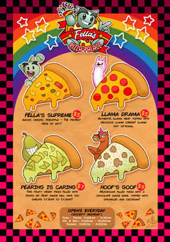 Fella's Pizza Palace Menu