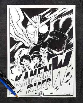 Kamen Rider W Inked Art